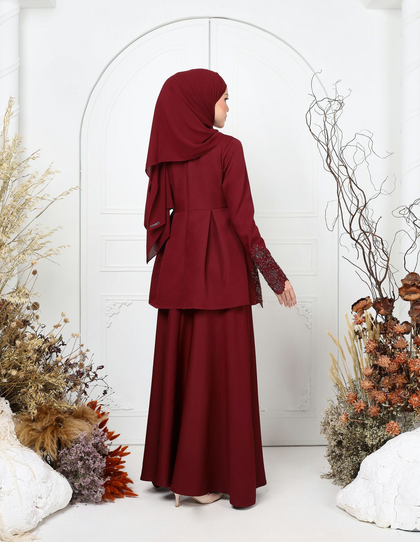 CAMILY KURUNG (BURGUNDY)