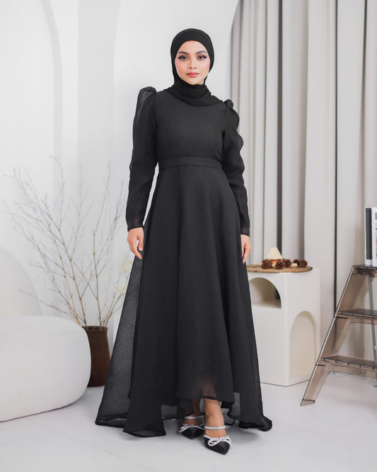 MINOR DEFECT CARMEN DRESS (BLACK)
