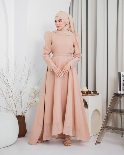 CARMEN DRESS (DARK NUDE)