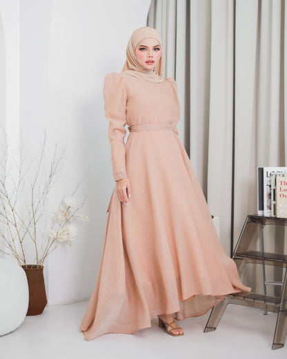 CARMEN DRESS (DARK NUDE)