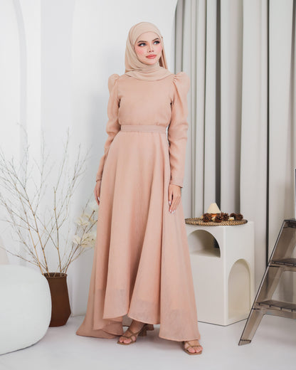 CARMEN DRESS (DARK NUDE)