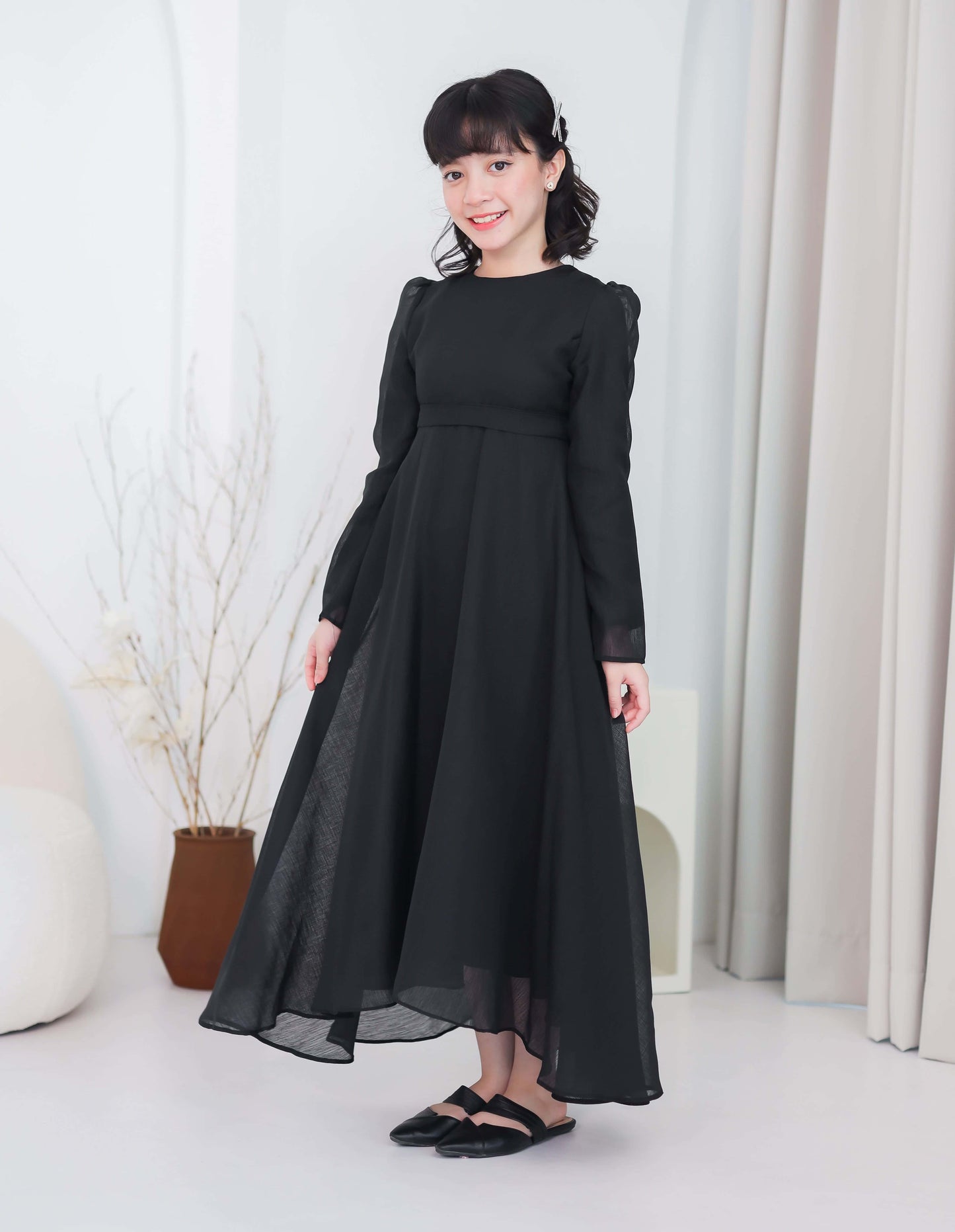 CARMEN DRESS FOR KIDS (BLACK)