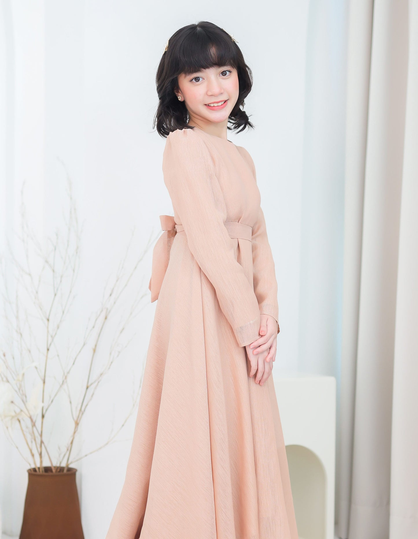 CARMEN DRESS FOR KIDS (DARK NUDE)