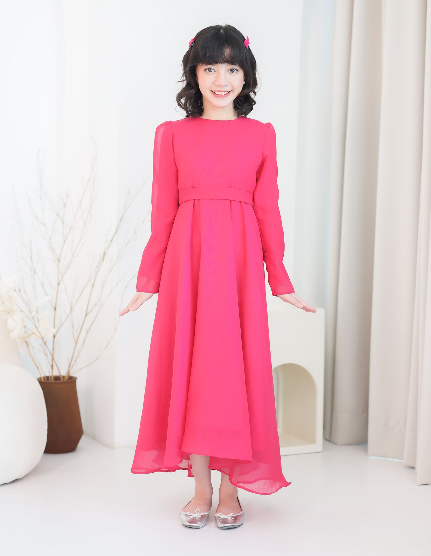 CARMEN DRESS FOR KIDS (HOT PINK)