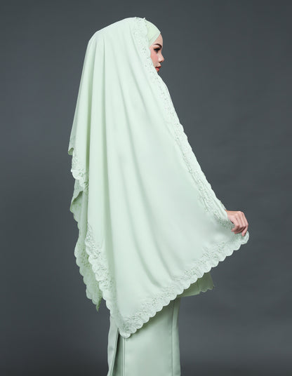 CHIFFON EMBROIDERY VEIL CODE A15 (GREEN TEA)