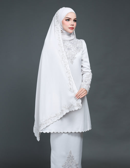 CHIFFON EMBROIDERY VEIL CODE A15 (GREY)