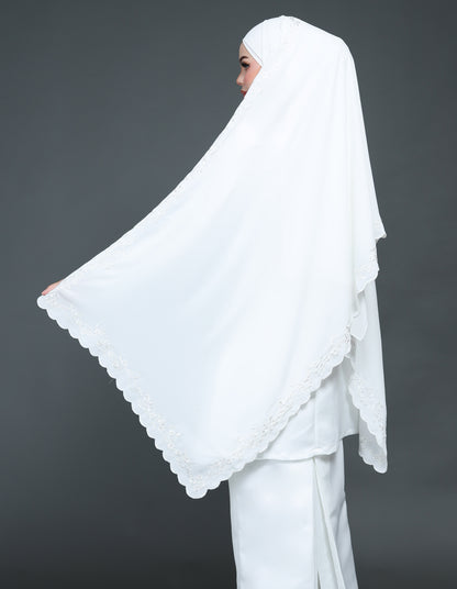 CHIFFON EMBROIDERY VEIL CODE A15 (OFF WHITE)