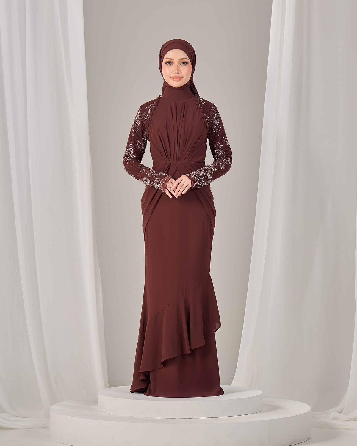 LUNARA DRESS (RICH BROWN)