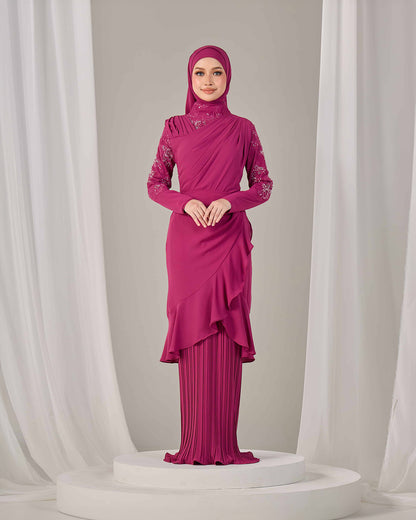 RAELYN DRESS (DARK FUCHIA)