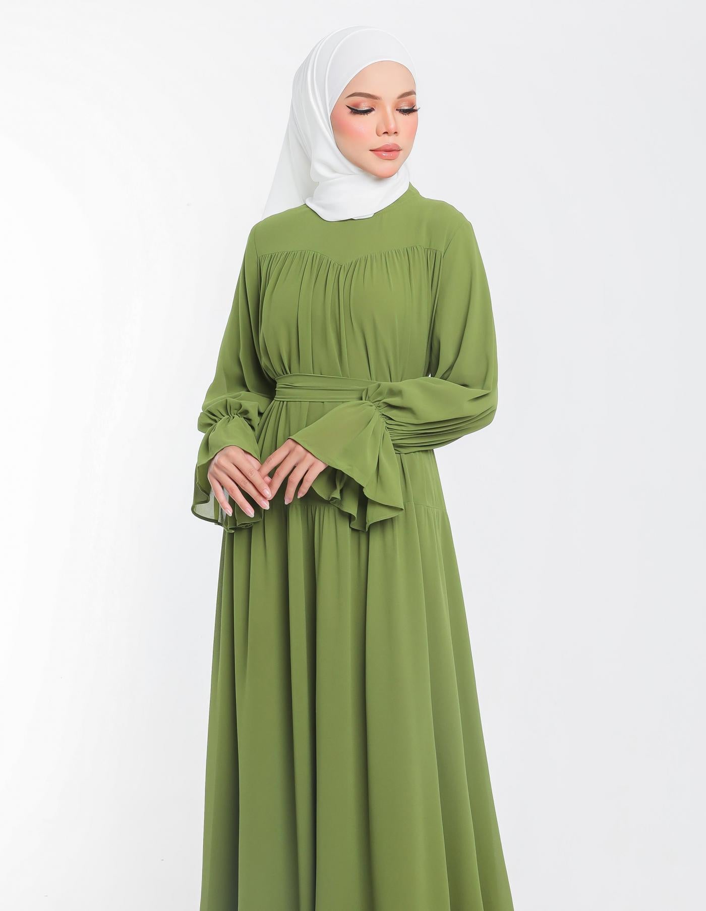 DALINE DRESS (OLIVE)