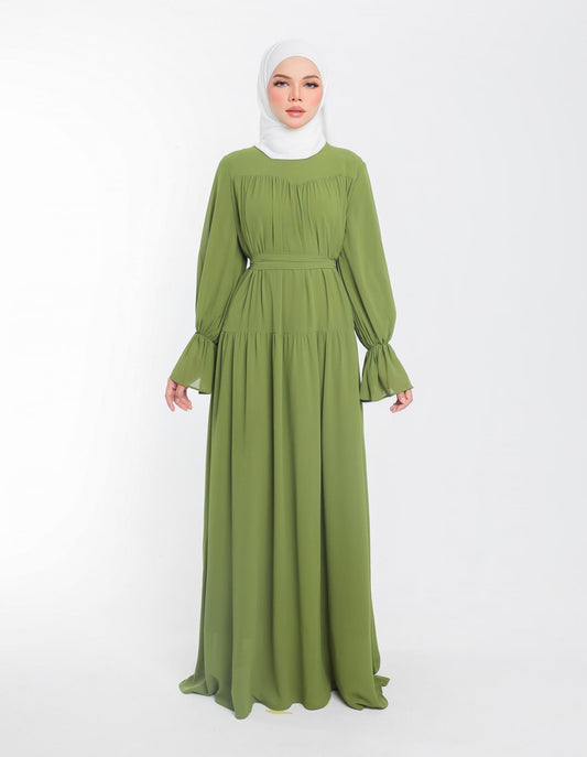 DALINE DRESS (OLIVE)