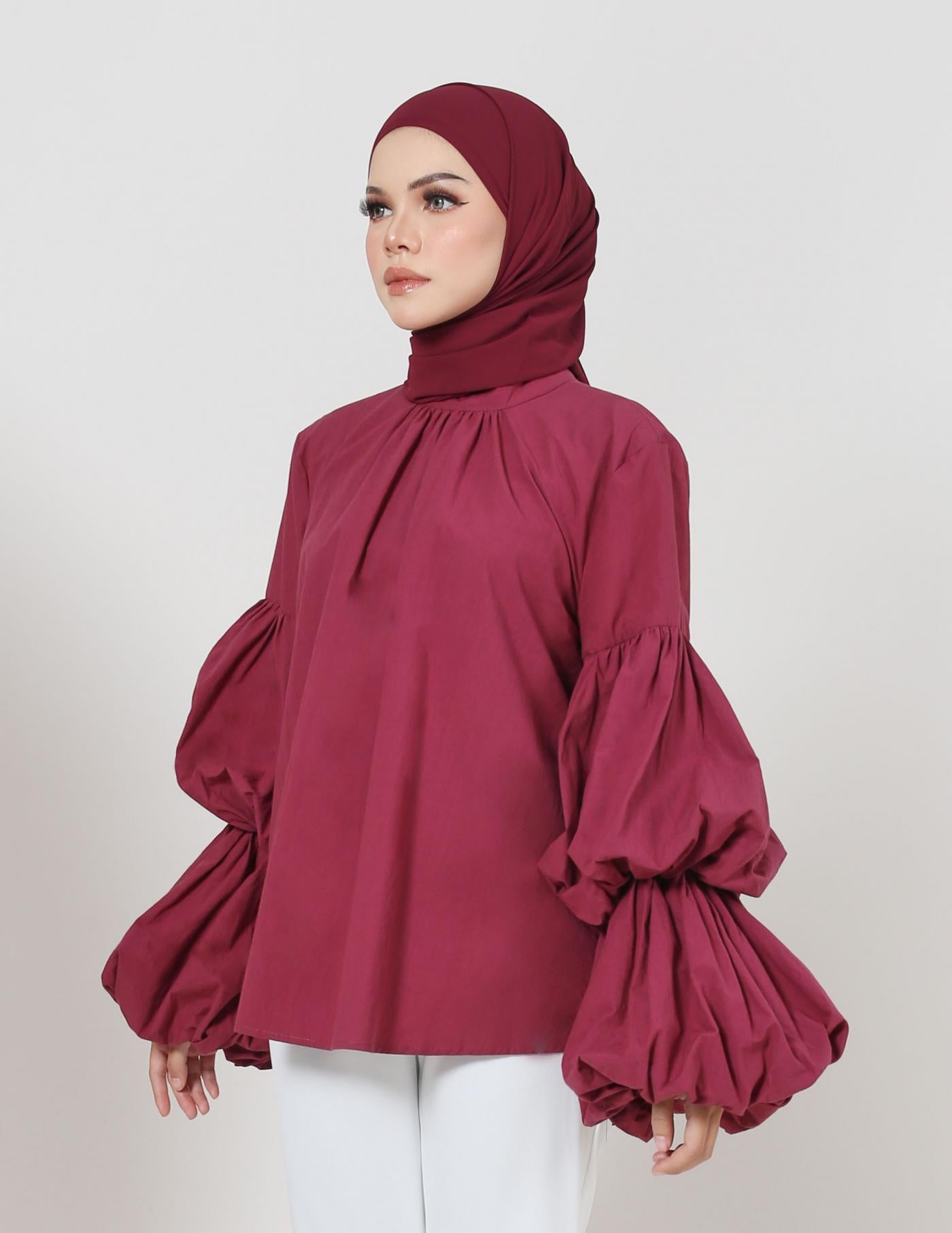 DARINA TOP (BURGUNDY)