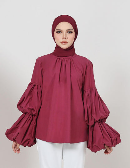 DARINA TOP (BURGUNDY)