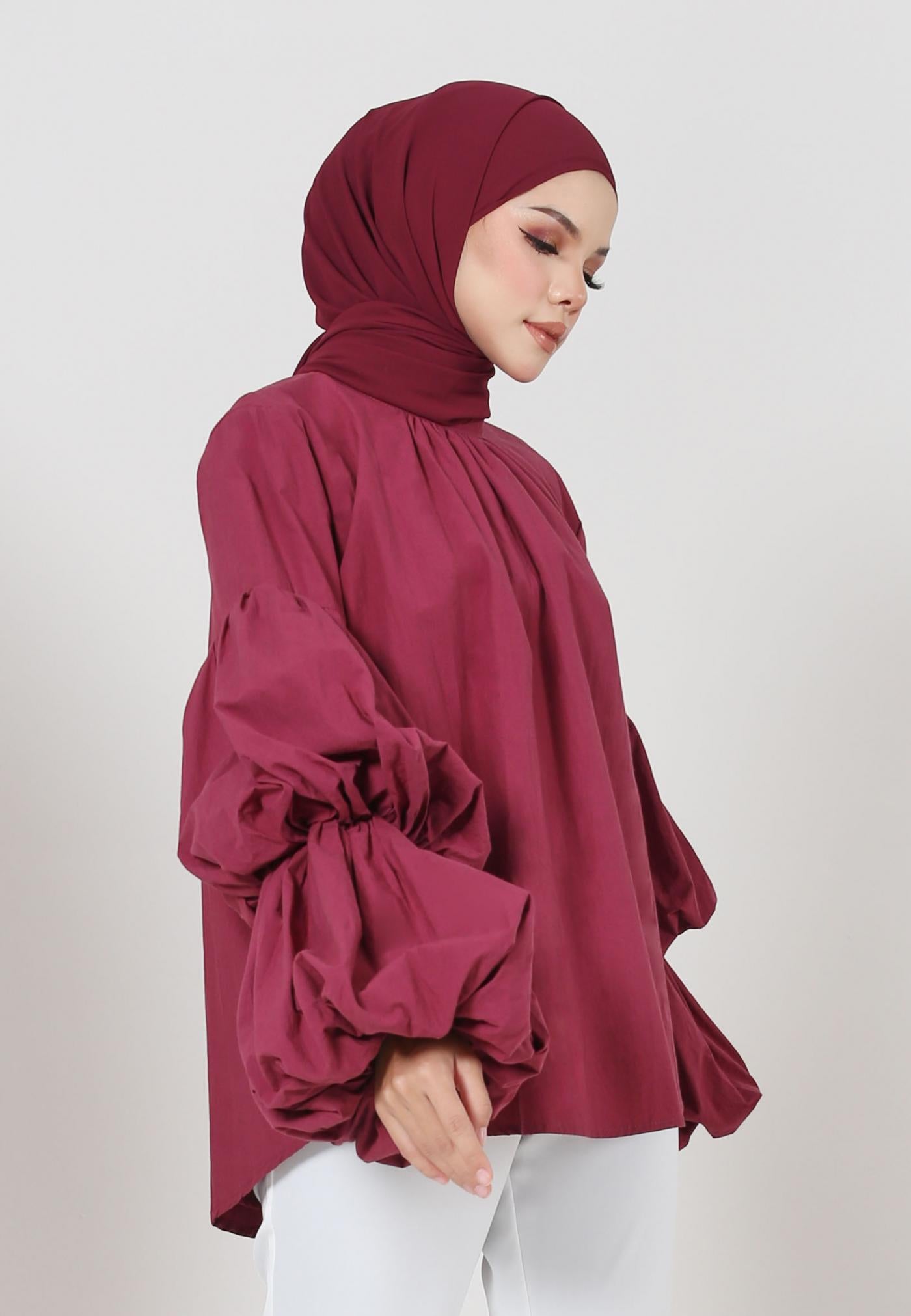 DARINA TOP (BURGUNDY)