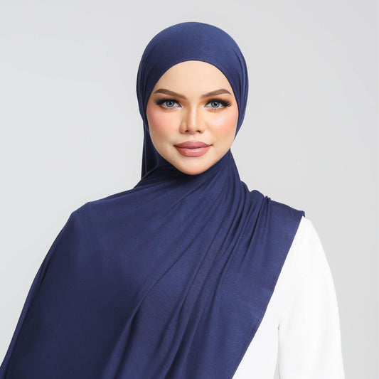 JERSEY SHAWL (NAVY BLUE)