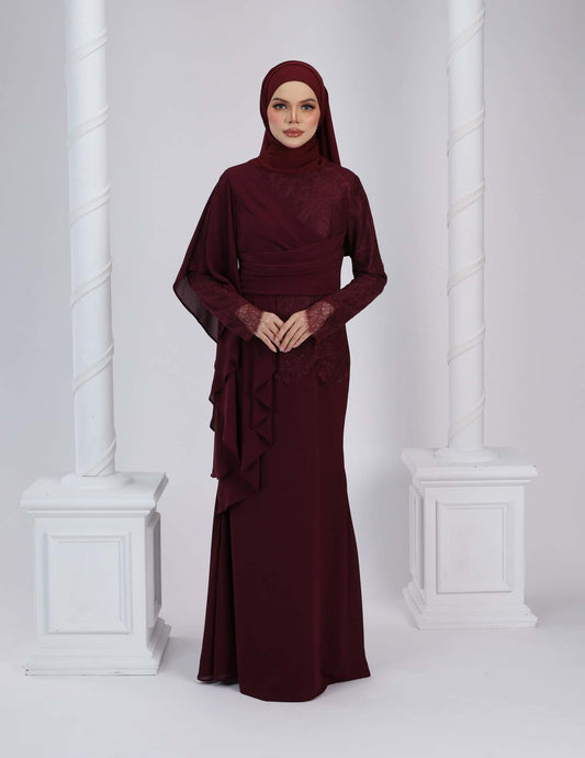 MINOR DEFECT EDRIA DRESS (BURGUNDY)