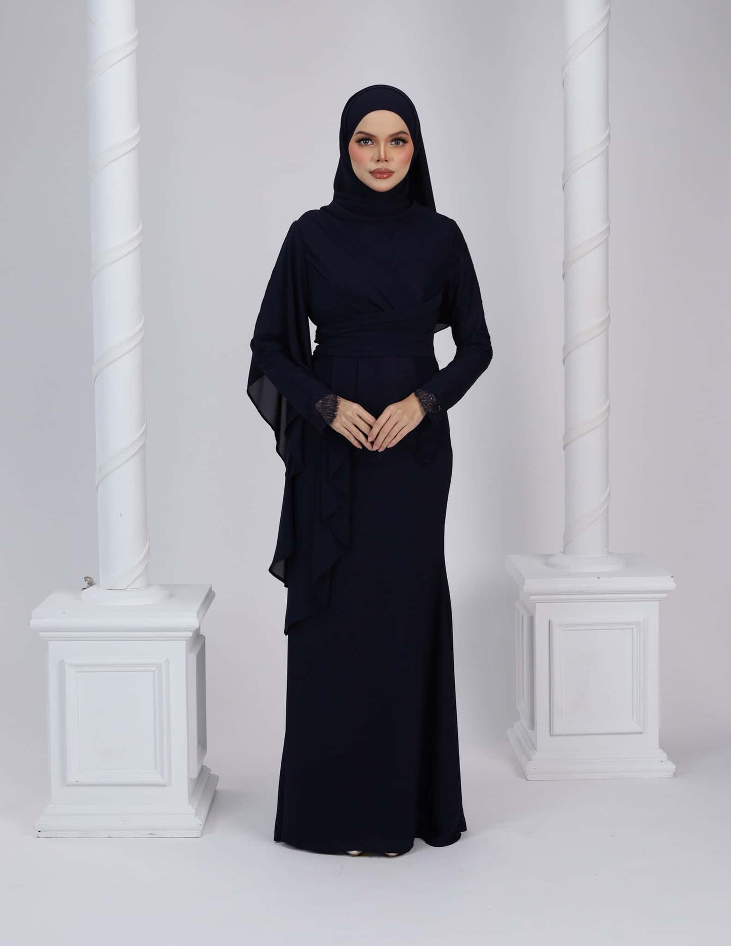 EDRIA DRESS (NAVY BLUE)