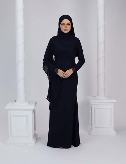 EDRIA DRESS (NAVY BLUE)