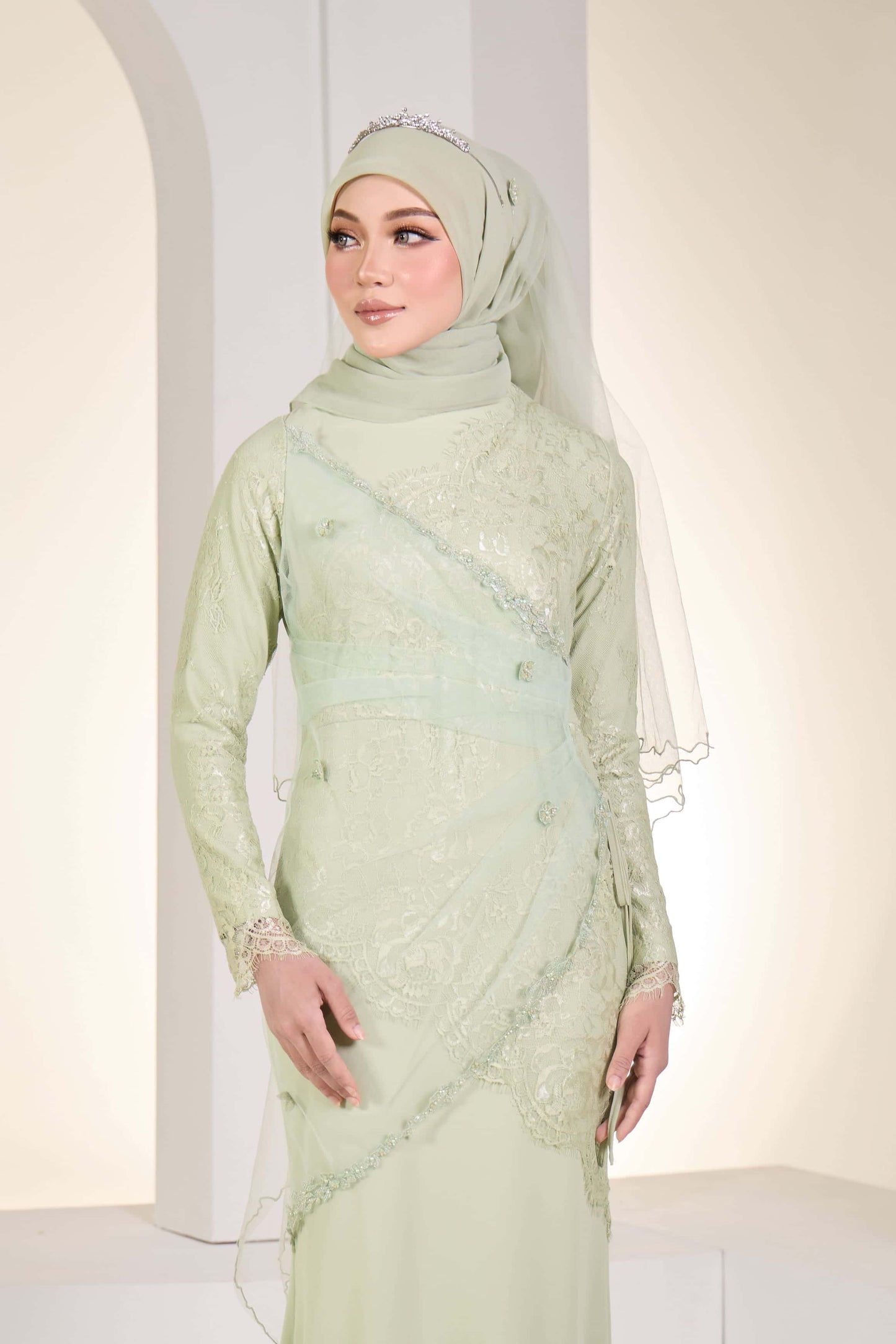 EDWINA BRIDE DRESS (GREEN TEA)