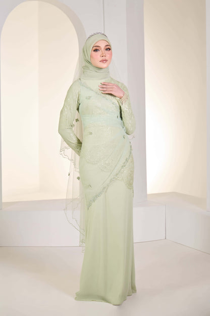 EDWINA BRIDE DRESS (GREEN TEA)