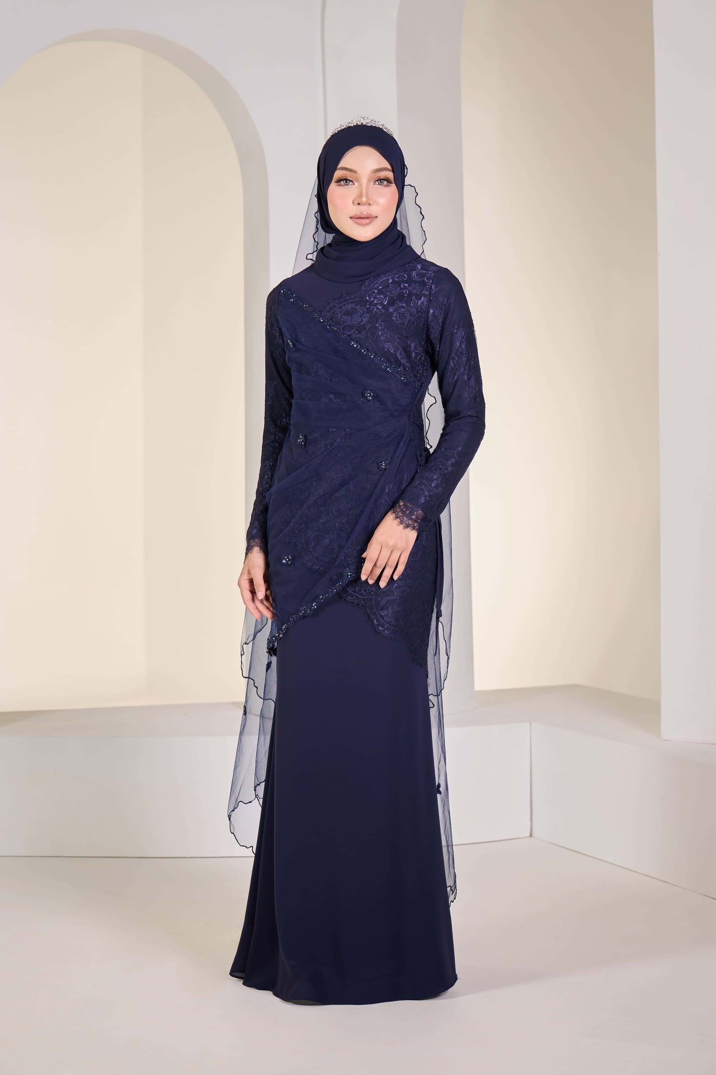 EDWINA BRIDE DRESS (NAVY BLUE)