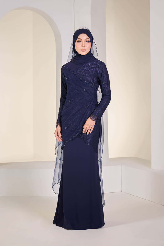 EDWINA BRIDE DRESS (NAVY BLUE)