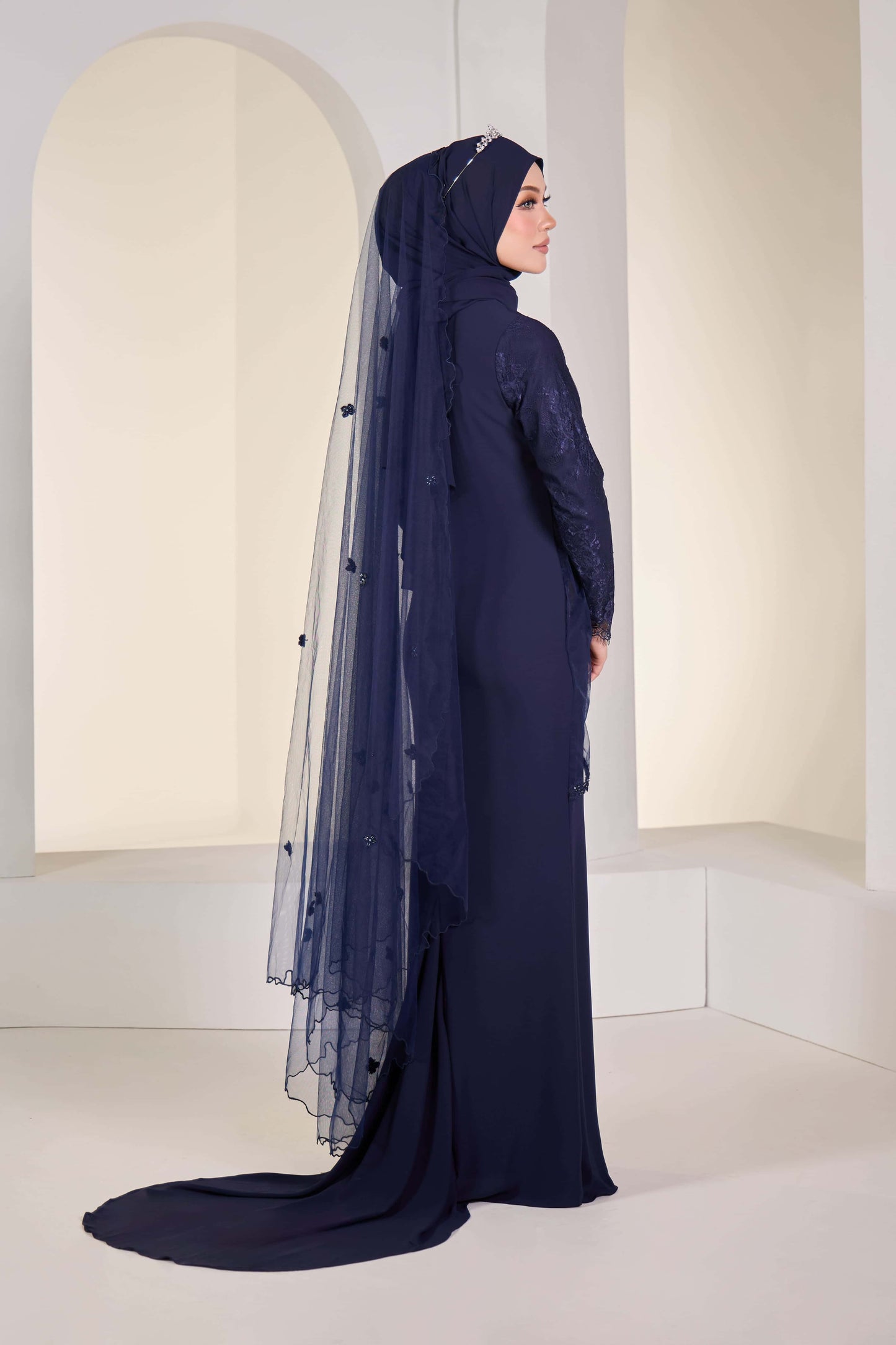 EDWINA BRIDE DRESS (NAVY BLUE)