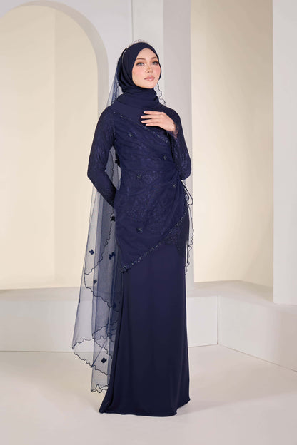 EDWINA BRIDE DRESS (NAVY BLUE)