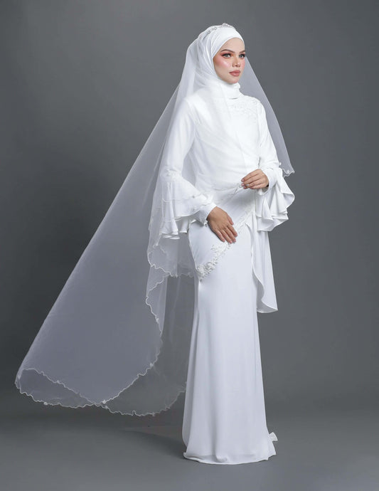 EMBROIDERY NET VEIL A17 (OFF WHITE)