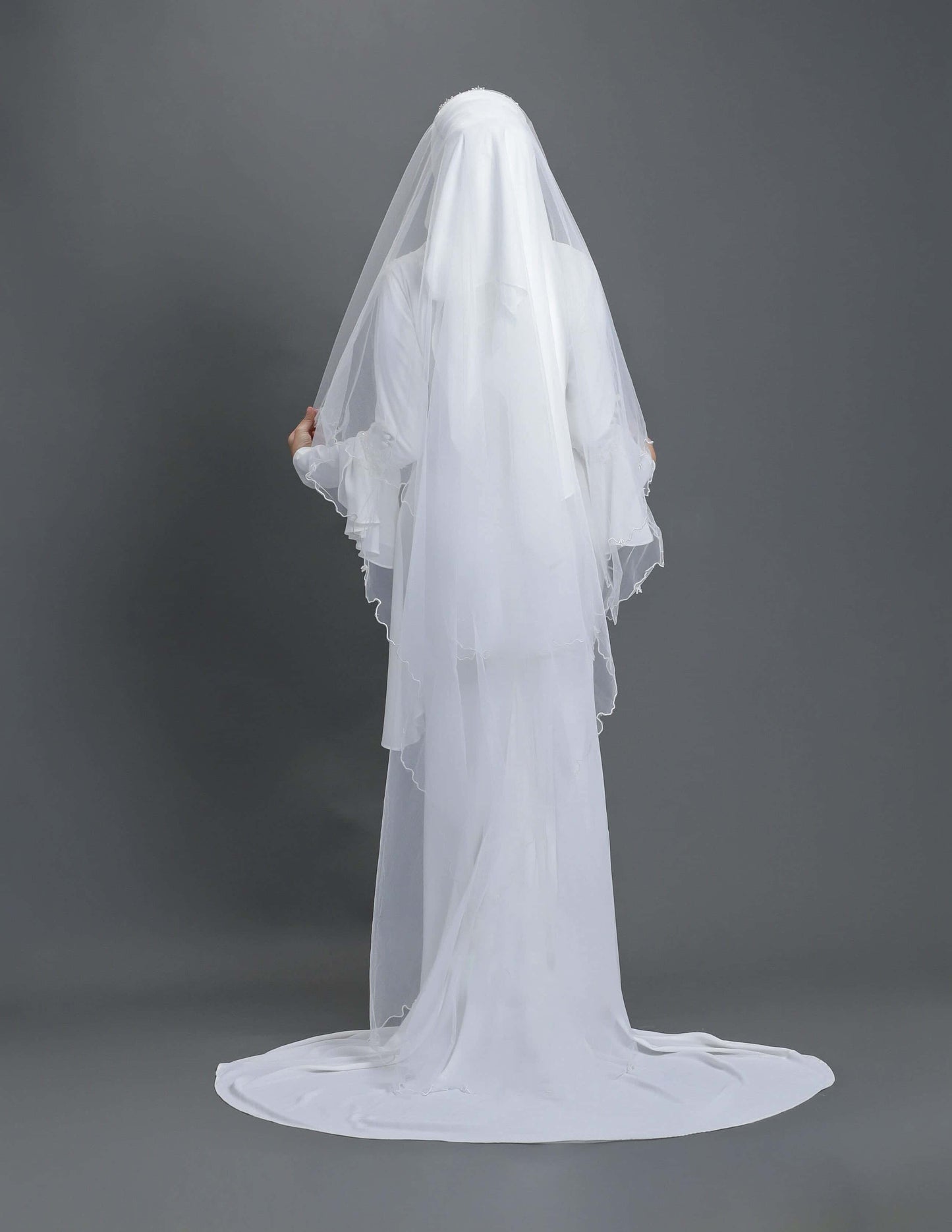 EMBROIDERY NET VEIL A17 (OFF WHITE)