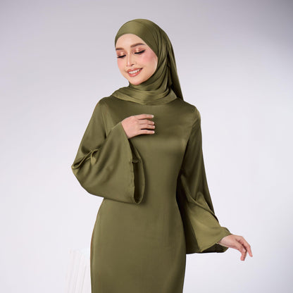 ELAINE LONG DRESS (ARMY GREEN)