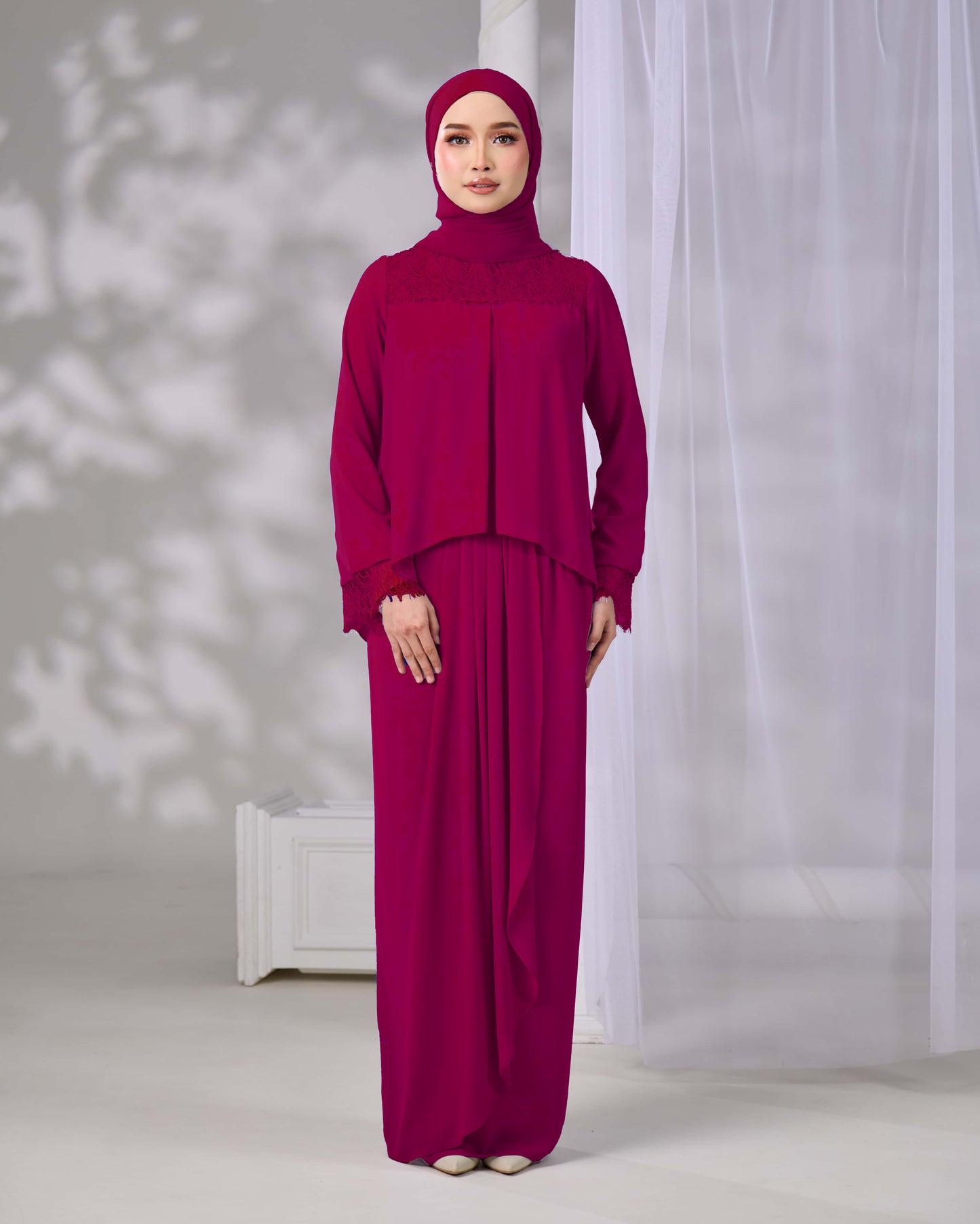 ELVARA MINI KURUNG (FUCHSIA)