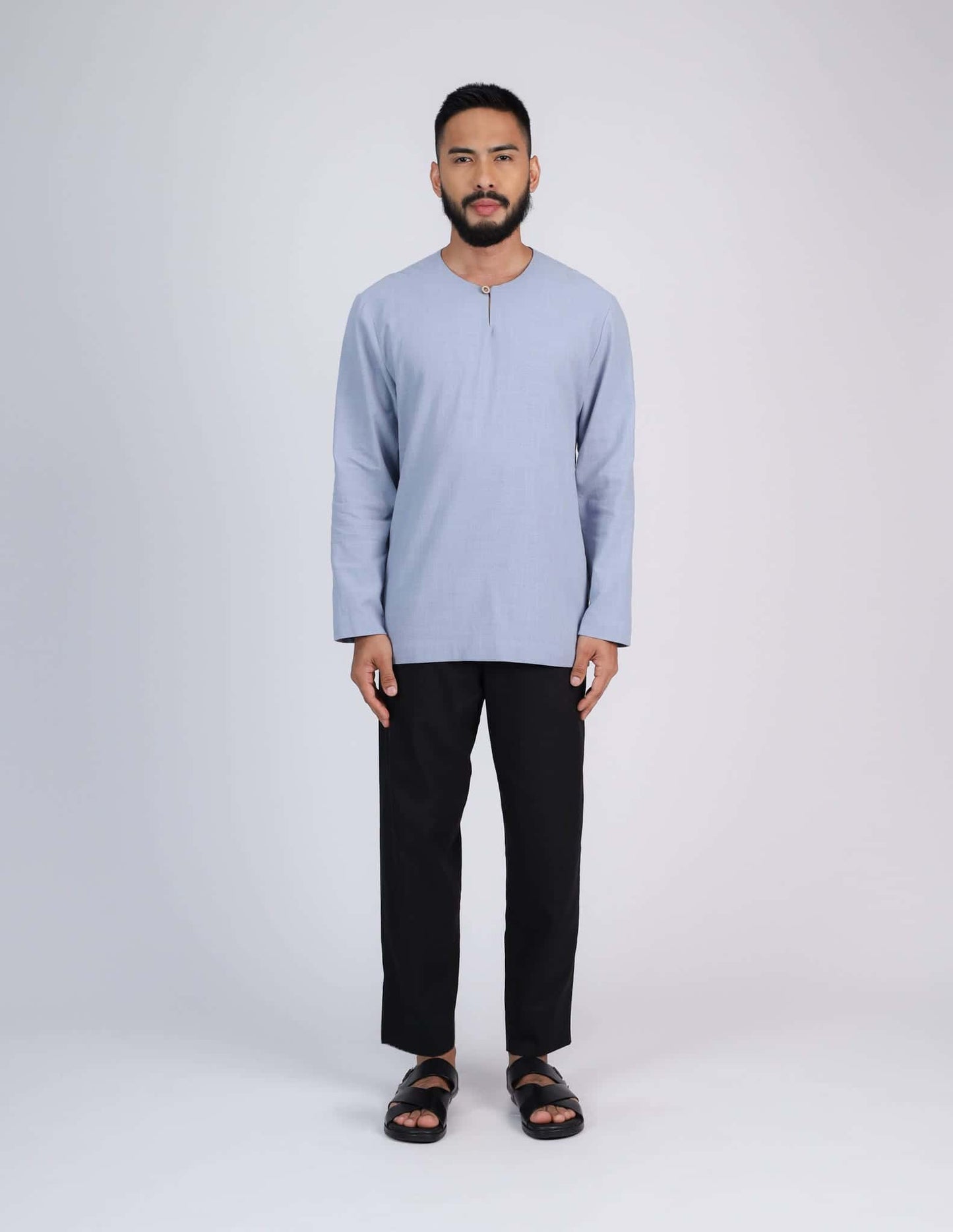 HAIDAR KURTA (MISTY BLUE)