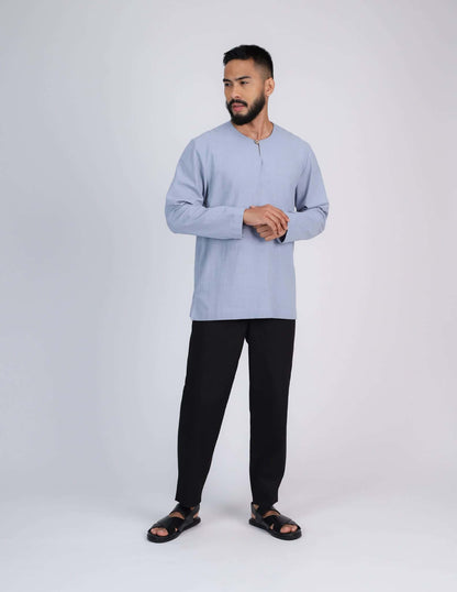 HAIDAR KURTA (MISTY BLUE)