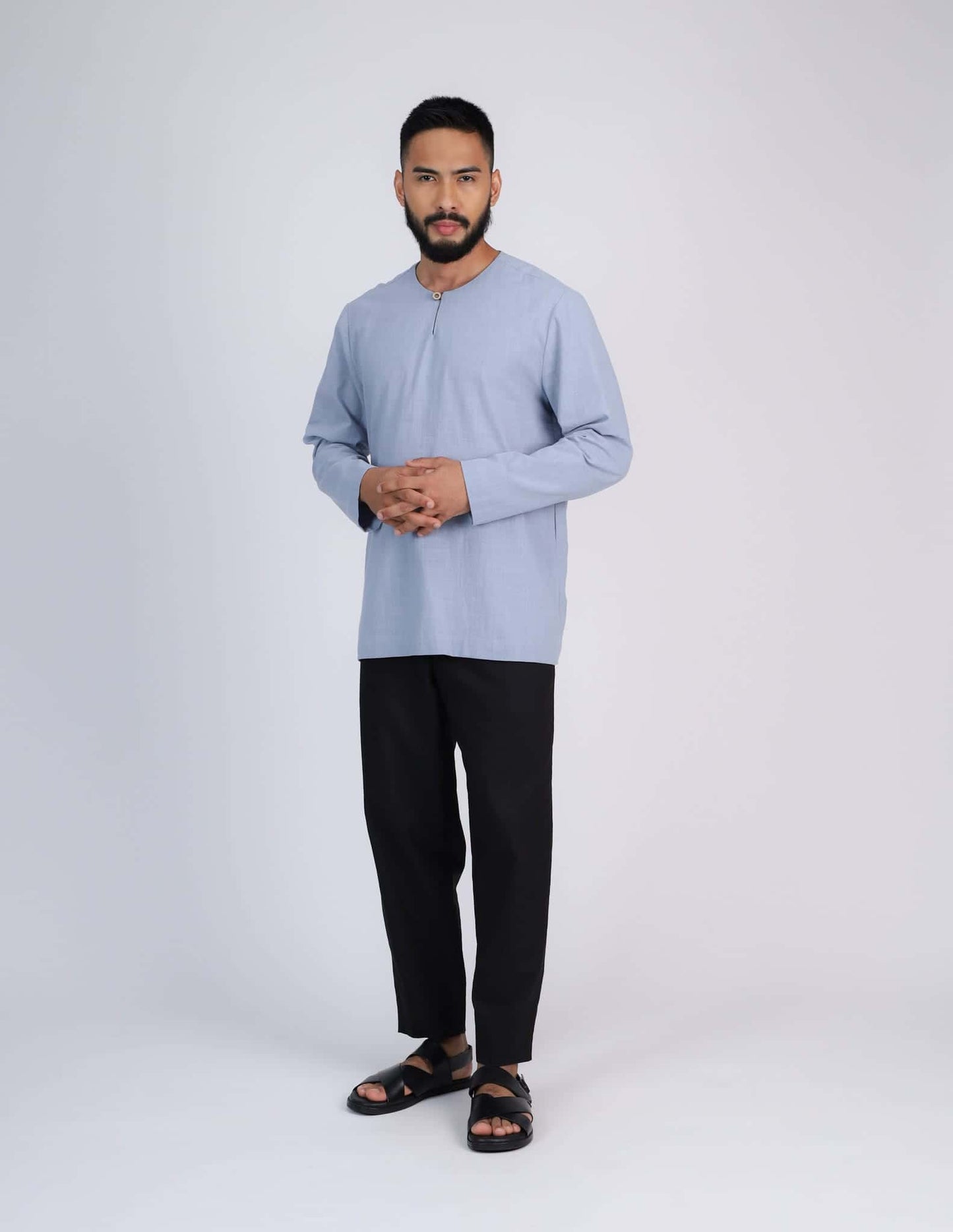 HAIDAR KURTA (MISTY BLUE)