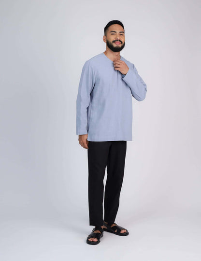 HAIDAR KURTA (MISTY BLUE)