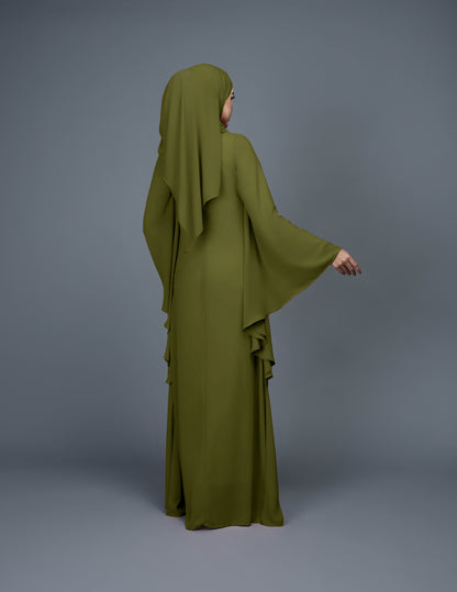 HAJRA ABAYA (DARK OLIVE)