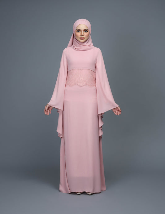 HAJRA ABAYA (DUSTY PINK)