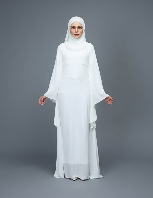 MINOR DEFECT HAJRA ABAYA (OFF WHITE)