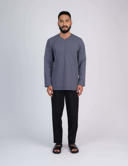 HAQEEM KURTA (NAVY BLUE)