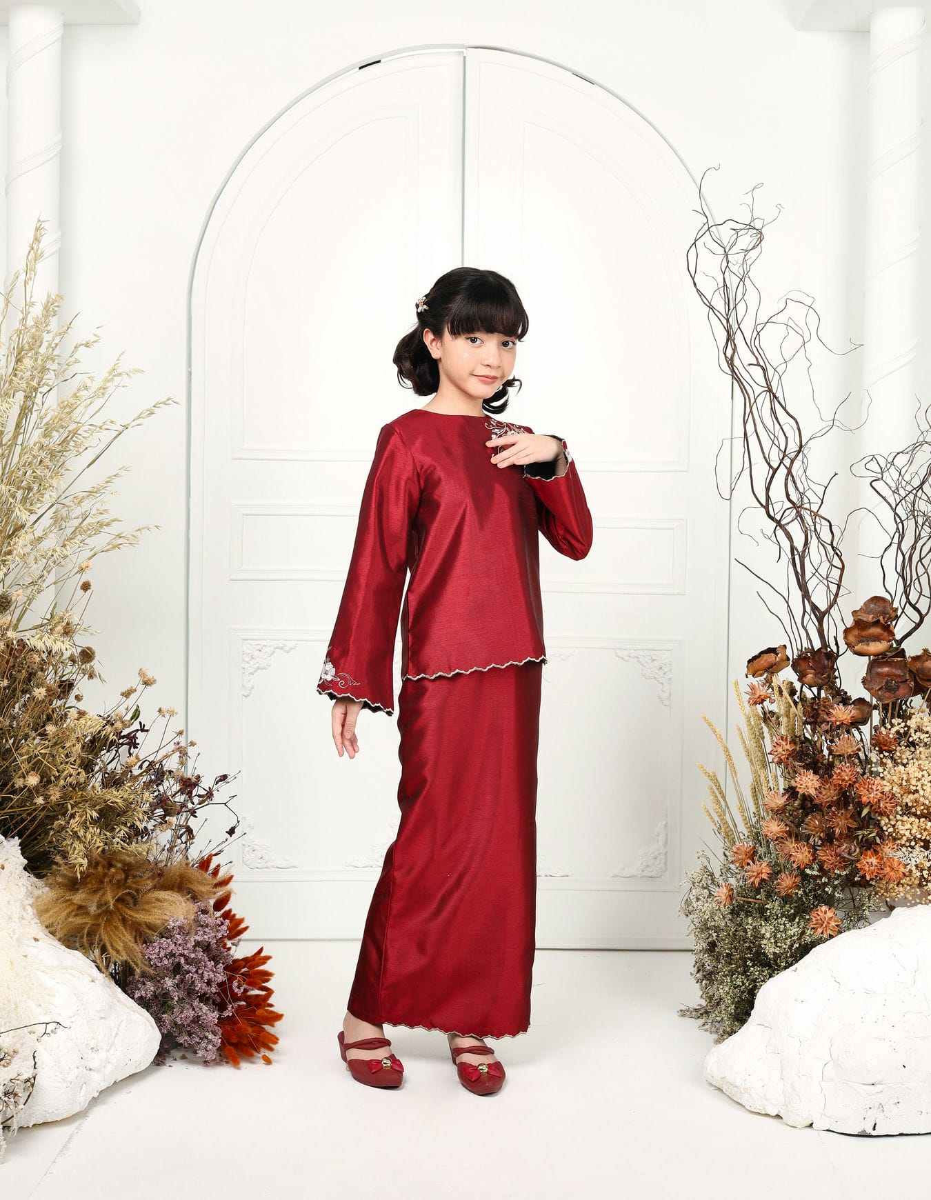 HAWA KURUNG FOR KIDS (BURGUNDY)