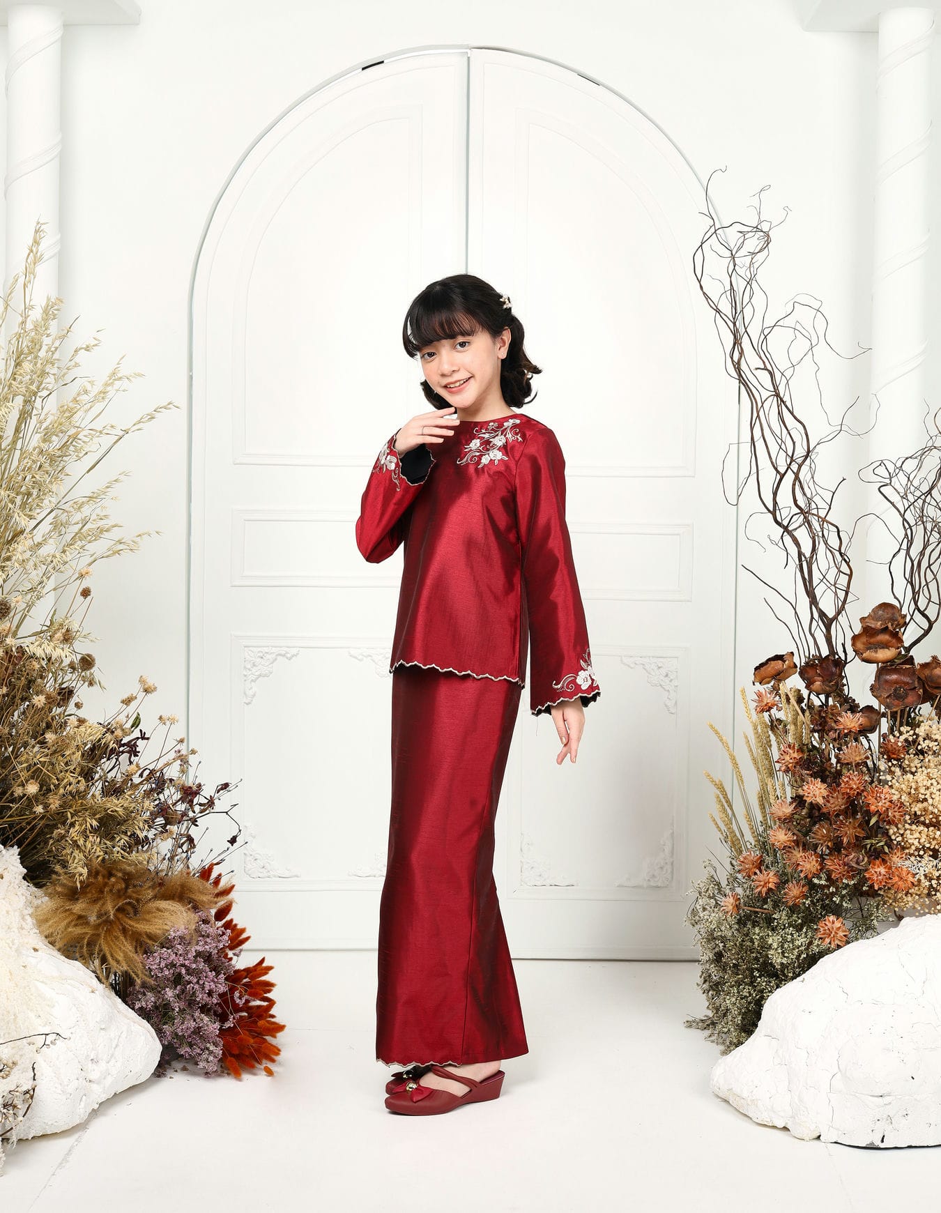 HAWA KURUNG FOR KIDS (BURGUNDY)