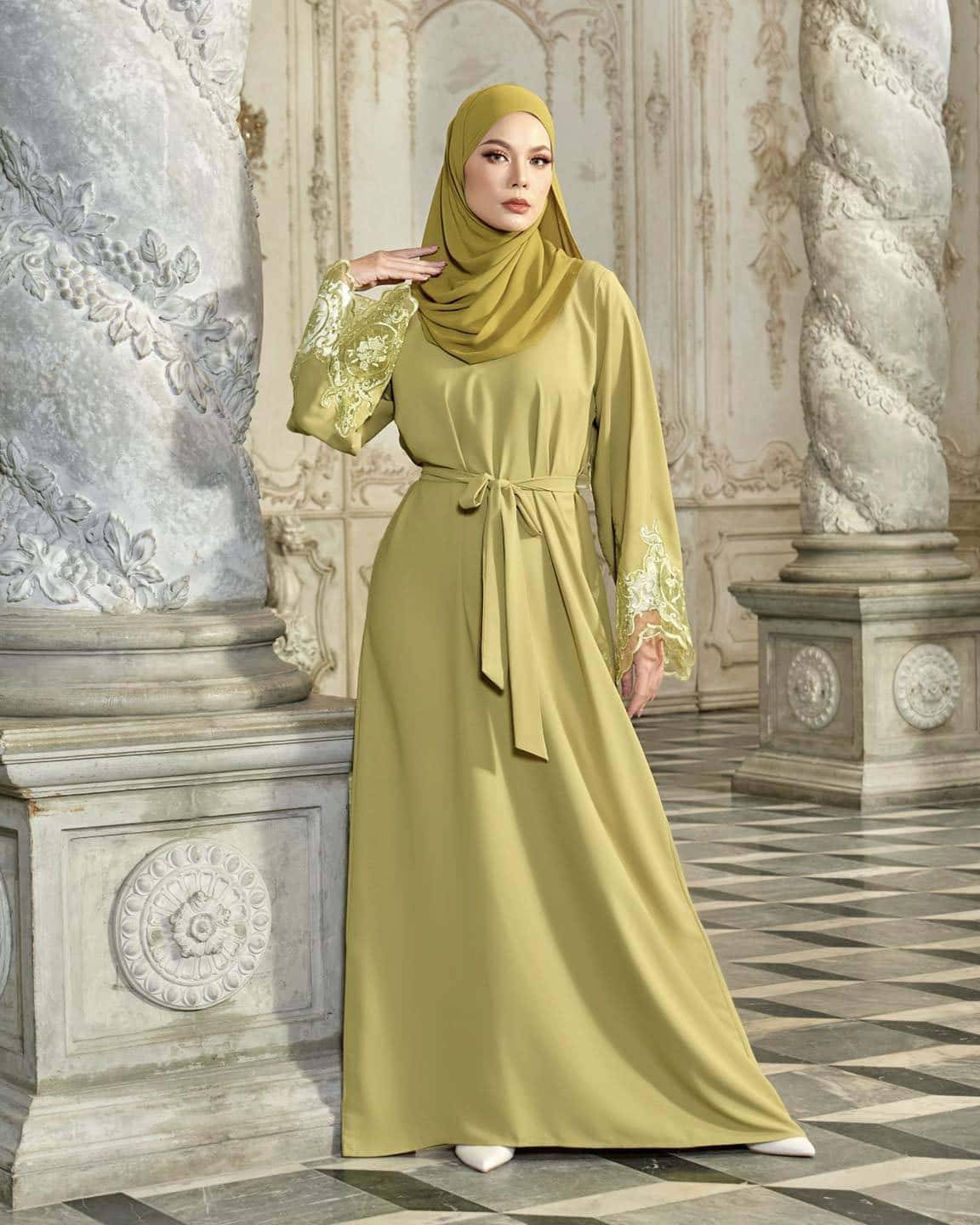 HAYAA ABAYA (OLIVE GREEN)