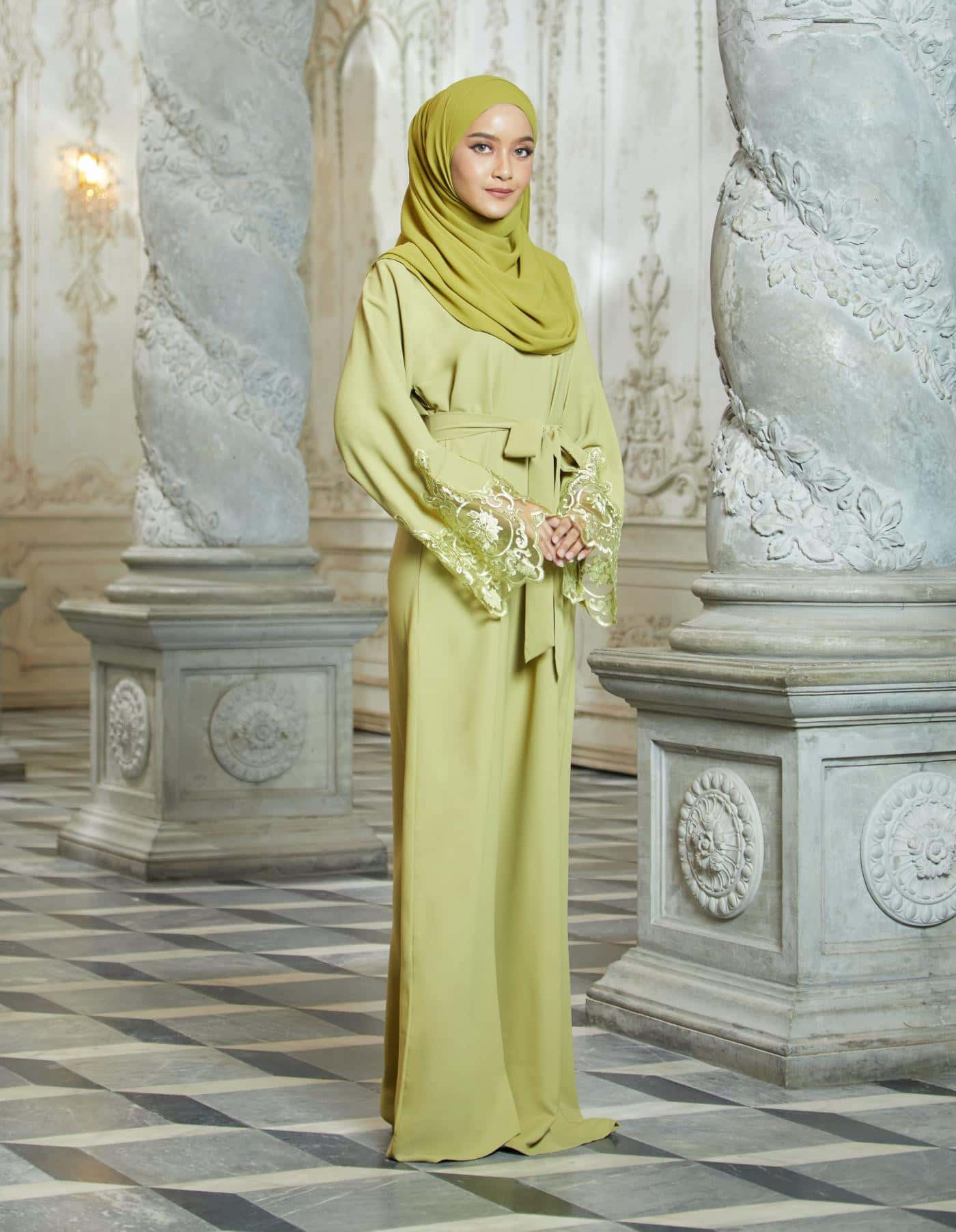 HAYAA ABAYA (OLIVE GREEN)