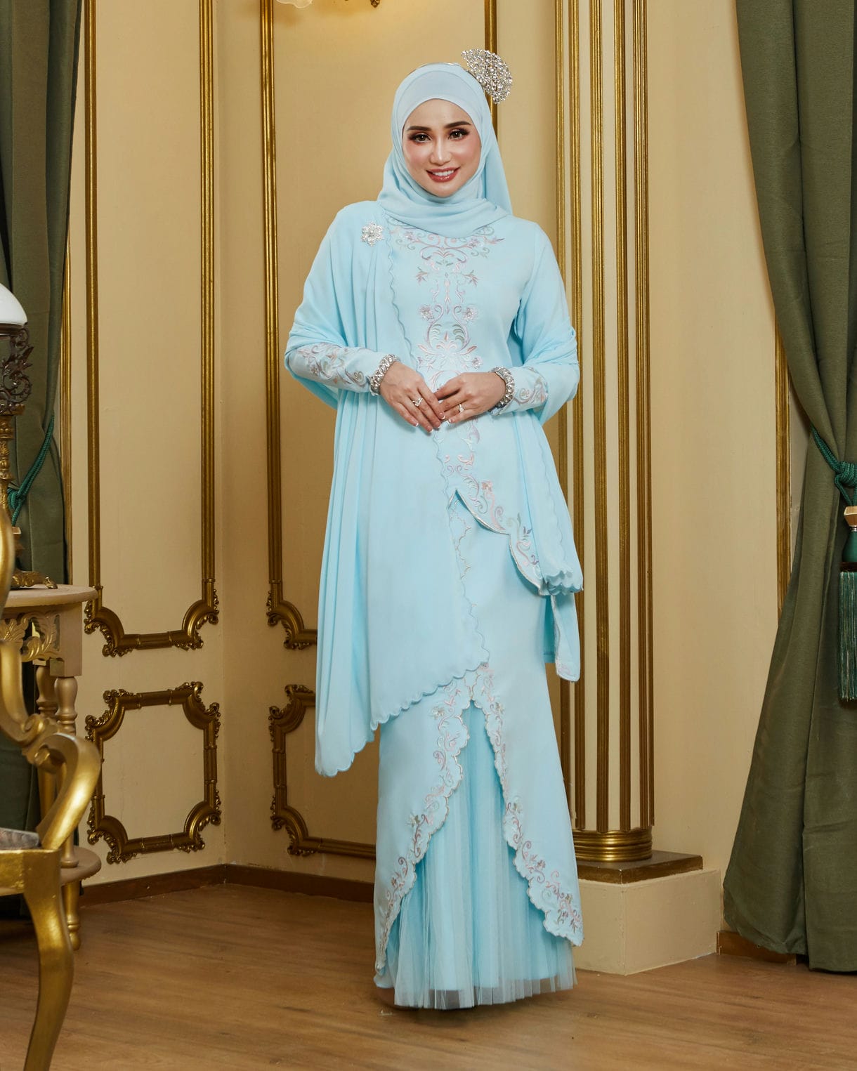 MINOR DEFECT HAYLA KEBAYA (AQUA BLUE)