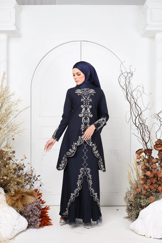 HAYLA KEBAYA (NAVY BLUE)