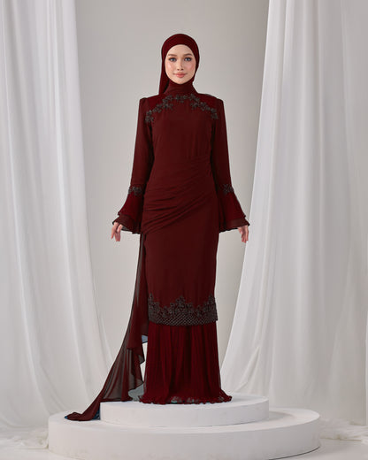 HAYLIE KURUNG (BURGUNDY)