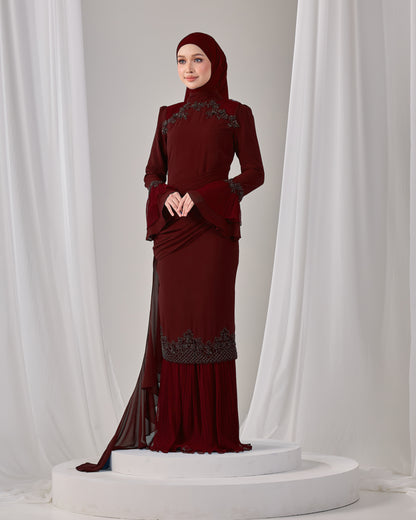 HAYLIE KURUNG (BURGUNDY)
