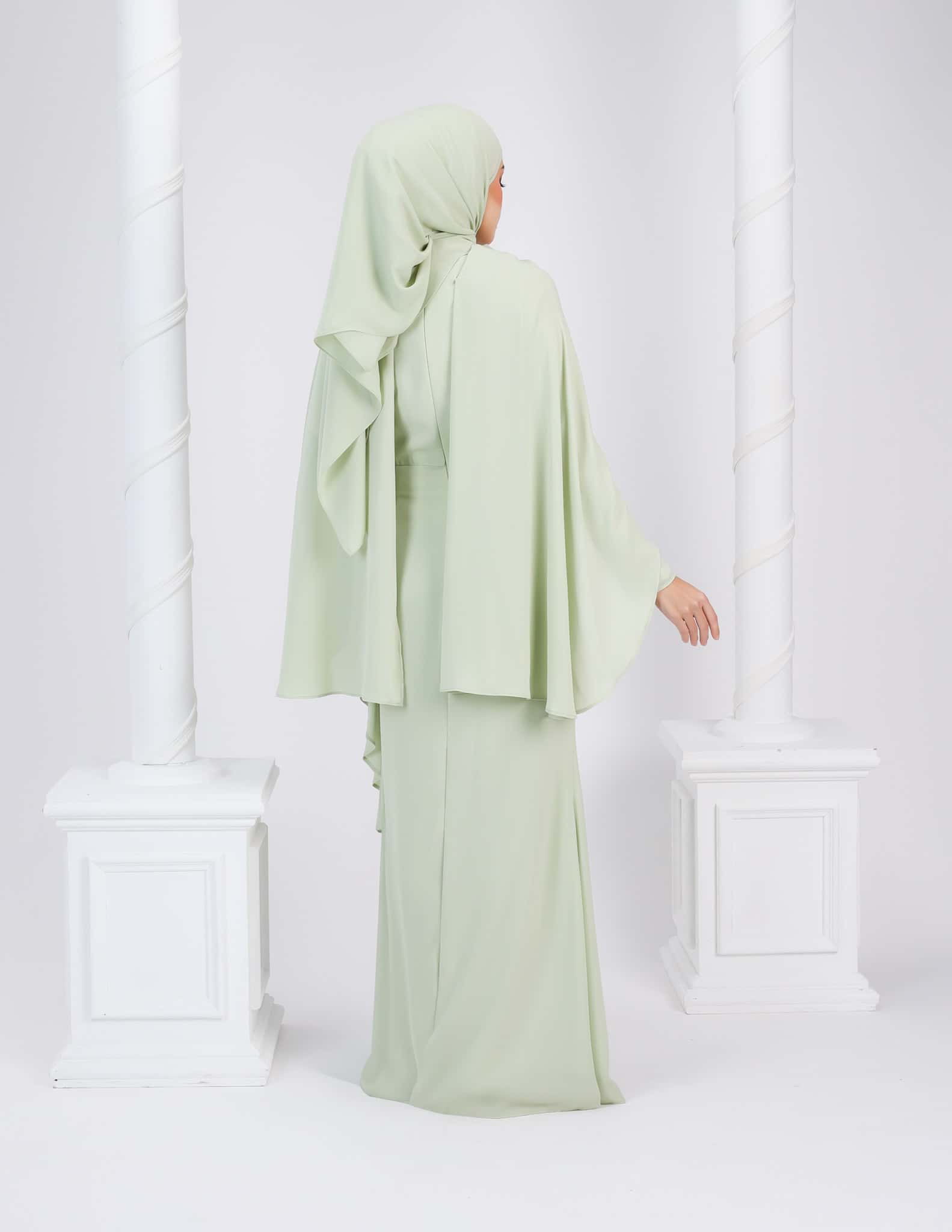 HYRA DRESS (GREEN TEA) Hijabistahub HYRA DRESS (GREEN TEA) Hijabistahub