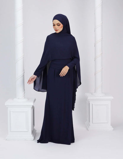 HYRA DRESS (NAVY BLUE)